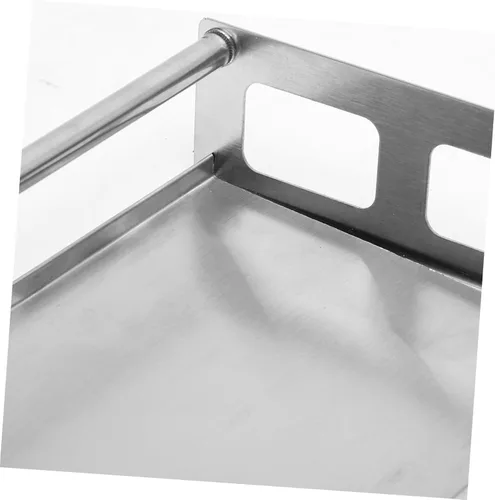 Miniatura 7 de Estante de pared de cocina de acero inoxidable, organizador multiusos para especias con base extraíble, almacenamiento montado en la pared