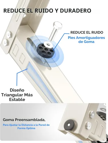 Miniatura 2 de Soporte de montaje en pared para minisplit dividido, soporte de pared resistente para sistemas de bomba de calor de aire acondicionado de 7000 Btu a