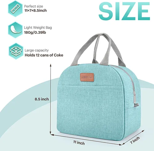 Miniatura 2 de Bolsa de almuerzo para mujeres y hombres, lonchera aislada para adultos, pequeña lonchera hermética enfriadora, contenedores de comida para almuerzo