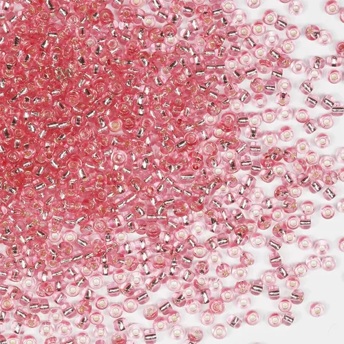 Miniatura 101 de Cuentas de semillas doradas transparentes de 4 mm al por mayor para hacer joyas, 110 gramos, aproximadamente 1600 piezas, cuentas de vidrio 6/0