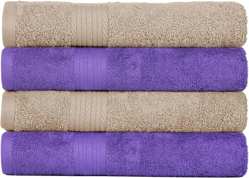 Miniatura 53 de Ample Decor Juego de 12 toallas de baño de 600 GSM, 100% algodón, 4 toallas de baño, 4 toallas de mano, 4 paños de lavado, absorbentes y suaves