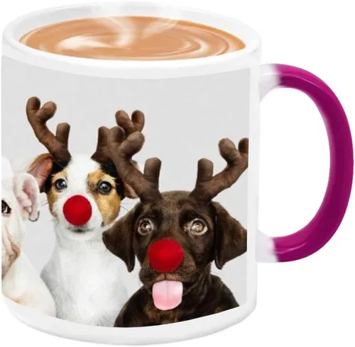Miniatura 3 de Queena Taza personalizada con foto sensible al calor, taza de café personalizada mágica que cambia de color para añadir foto con logo en tazas