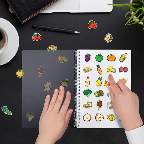 Miniatura 2 de Álbum de almacenamiento de pegatinas reutilizables para colección, organizador de pegatinas, cuaderno de colección para adultos con cubierta