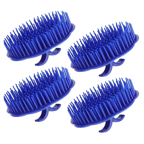 Miniatura 11 de Segbeauty Cepillo de champú para hombre, 4 cepillos de masaje del cuero cabelludo, cepillo de masaje para el cabello, peine de ducha floriado