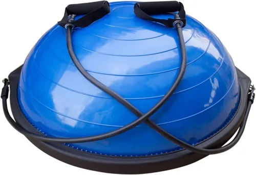 Miniatura 3 de Entrenador de equilibrio de media pelota de yoga de 23 pulgadas, fitness, pilates, ejercicio de fuerza, entrenamiento, gimnasio, fuerza central