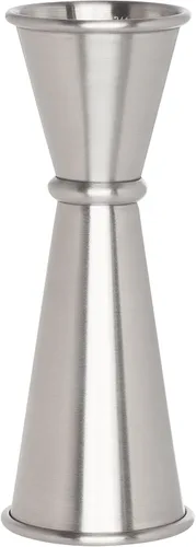 HIC Kitchen Barra de cóctel doble de estilo japonés, acero inoxidable 18/8, para mezclar y medir cócteles artesanales, 0.5 a 2 onzas