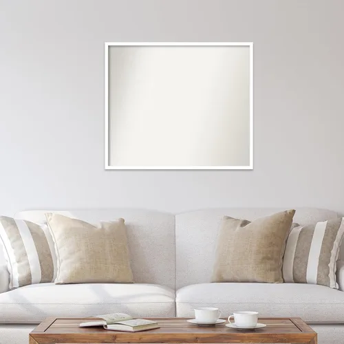 Miniatura 244 de Amanti Art Espejo de baño blanco para sobre el fregadero, 32 x 45 pulgadas, espejo de tocador rectangular blanco esbelto, marco de madera moderno
