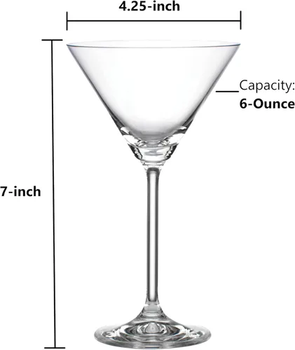 Miniatura 2 de Lenox 845275 Tuscany Classics - Juego de vasos de Martini, 6 unidades, 6 onzas líquidas