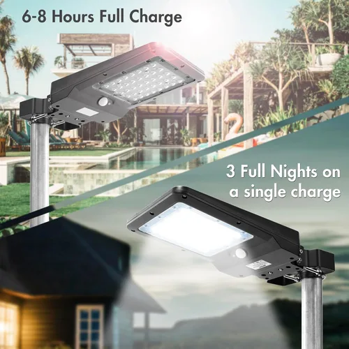 Miniatura 5 de Wagan EL8588 - Lámpara de calle solar integrada LED de 1000 lúmenes, sensor de movimiento, impermeable, resistente a la intemperie, del atardecer al