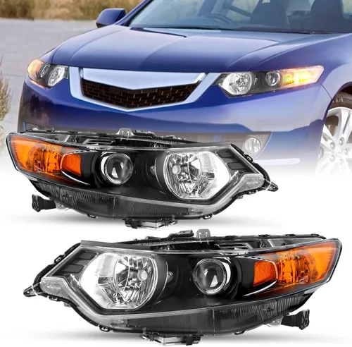 SOCKIR - Para Acura TSX 2009-2014 [modelo HID/Xenón/Balastro de fábrica] Conjunto de faros delanteros de proyector Par de reemplazo (lado del Estilo