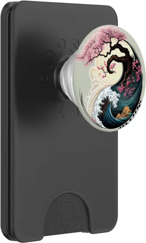 Miniatura 6 de Yin Yang - Bonsái de flor de cerezo y PopSockets Great Wave PopGrip para MagSafe