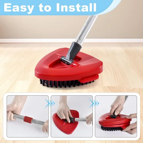 Miniatura 4 de Mangual de fregona giratoria para O-Cedar, cepillo de limpieza y base de mopa compatibles con el sistema de tanque único EasyWring de Ocedar, mango