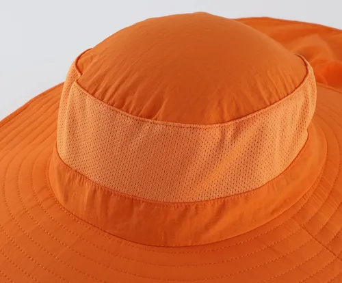 Miniatura 6 de Home Prefer Sombrero de malla para exteriores UPF50+ Sombrero de pesca de ala ancha con solapa para el cuello