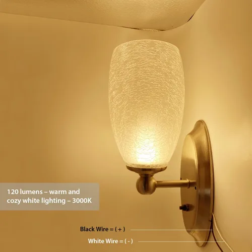 Miniatura 5 de Dream lighting Luces LED de pared de vidrio CC de 12 voltios para RV, remolque, quinta rueda, barco, aplique de pared de vidrio para iluminación