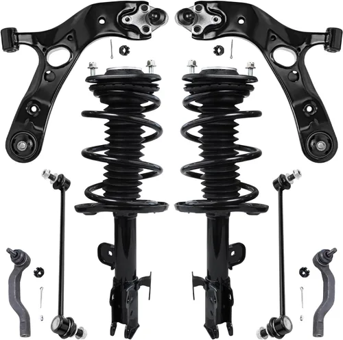 Miniatura 373 de Detroit Axle - Kit de brazos de control de extremo delantero de 8 piezas para Dodge Dakota 00-04, Durango 00-03, 4 brazos de control superior e