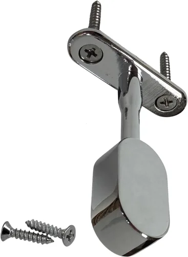 Percha ovalada para barra de armario | 0.591 in x 1.181 in | Cromo pulido | Paquete de 2 Colgador final