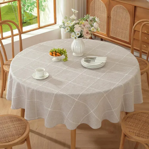 Miniatura 14 de TruDelve Cotton Square Tablecloths 52x52 Inch Card Table Tablecloth Blue Fabric Farmhouse Tablecloth(Blue,52"x52",Square)