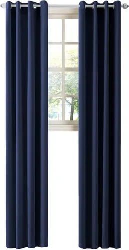 Miniatura 146 de LA PALMA Cortinas opacas con aislamiento térmico y ojales, para sala de estar, dormitorio, paquete de 2 paneles