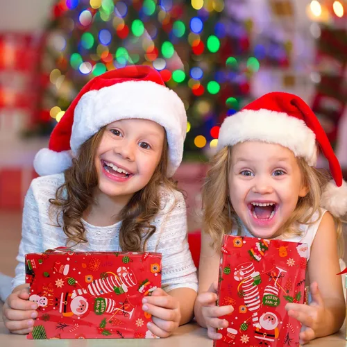 Miniatura 7 de Rollo de Envoltura de Celofán de Navidad de 100 Pies x 32 Pulgadas, Bolsas de Celofán de Navidad, Envoltura de Celofán de Navidad con Papá Noel