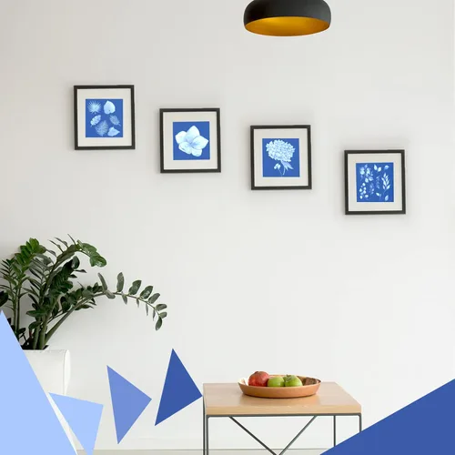 Miniatura 6 de Eersida Juego de 60 hojas de papel de impresión solar, papel cianotipo de alta sensibilidad, naturaleza activada por energía solar, herramienta