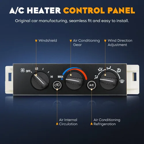 Miniatura 2 de Panel de control climático del módulo del climatizador A/C para 96-20 Chevy GMC C1500 C2500 C3500 K1500 K2500 K3500, sin interruptor