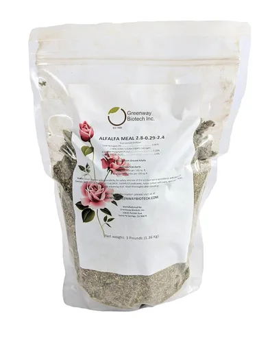 Miniatura 2 de Greenway Biotech - Comida de alfalfa 2.80-0.29-2.40 - Fertilizante para rosas, flores, plantas y verduras con minerales esenciales y nitrógeno
