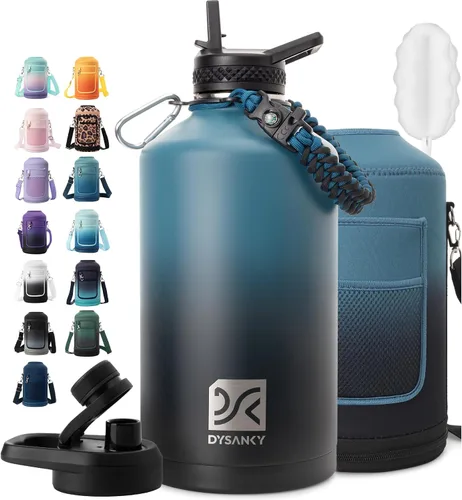Miniatura 28 de DYSANKY Botella de agua aislada de 32 onzas, metal al vacío de acero inoxidable grueso, jarra de agua deportiva portátil para gimnasio y senderismo