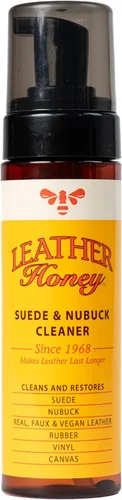 Limpiador de ante Leather Honey: Cuidado no tóxico para ante y nobuck, fabricado en EE. UU. desde 1968. Limpia y restaura zapatos, botas, chaquetas,