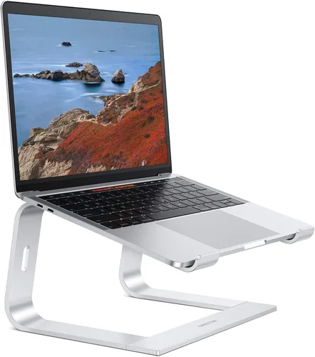 OMOTON - Soporte desmontable de aluminio para laptop en escritorio, compatible con MacBook Air, Pro, Dell, HP, Lenovo y todas las laptops (11-16
