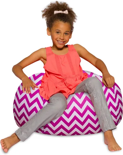 Miniatura 18 de Posh Creations - Sillón puff para niños, adolescentes y adultos, incluye funda extraíble y lavable a máquina, tamaño mediano de 27 pulgadas, lona