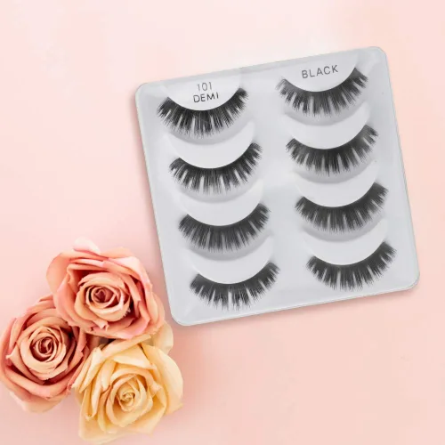 Miniatura 5 de Ardell Demi Wispies #101 - Pestañas postizas de aspecto natural, color negro, ligeras, de aspecto natural, 4 pares x 1 paquete