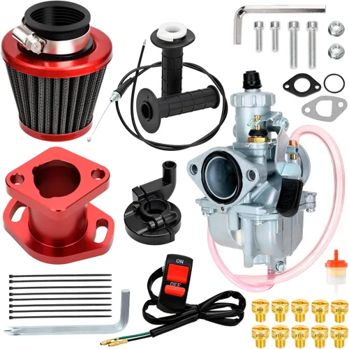 FVRITO - Conjunto de carburador, acelerador y jets principales VM22 de 26 mm, para minimoto y Go Kart, piezas de rendimiento