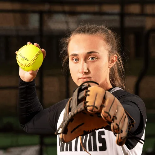 Miniatura 4 de Dudley Fastpitch Softballs Official USAB, USSSA, & NFHS Multiple 12 Count Options USASB - Thunder Heat - Funda de piel amarilla de 12