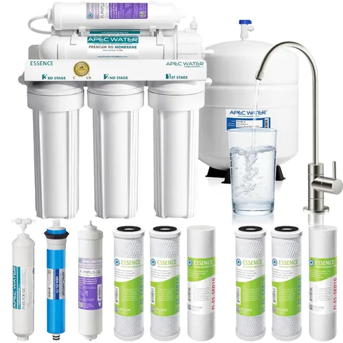 Miniatura 9 de APEC Water Filtro de agua de ósmosis inversa, sistema de ósmosis inversa de 6 etapas, certificado WQA para eliminar impurezas de 1K+