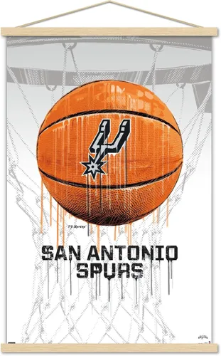 Miniatura 14 de Trends International NBA San Antonio Spurs - Póster de pared Drip Basketball 21, 22.375 x 34 pulgadas, versión premium sin marco