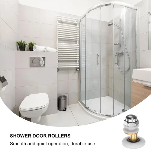 Miniatura 5 de uxcell Rueda de corredor para puerta de ducha, 0.984 in de diámetro, pieza de repuesto para puerta corrediza de vidrio de baño