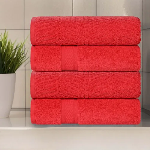Miniatura 82 de Superior Juego de toallas surtidas de algodón Chevron de 12 piezas, cero torsión, secado rápido, artículos esenciales para el hogar, ducha, spa