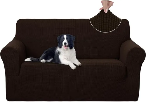 Miniatura 79 de U-NICE HOME Funda elástica para sofá, lavable, protector de muebles para sofá de 3 cojines, apta para mascotas (sofá, gris)