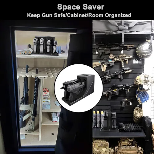 Miniatura 6 de Soporte para pistolas, soporte de espuma protectora para pistola, soporte de revistero, organizador seguro para armas
