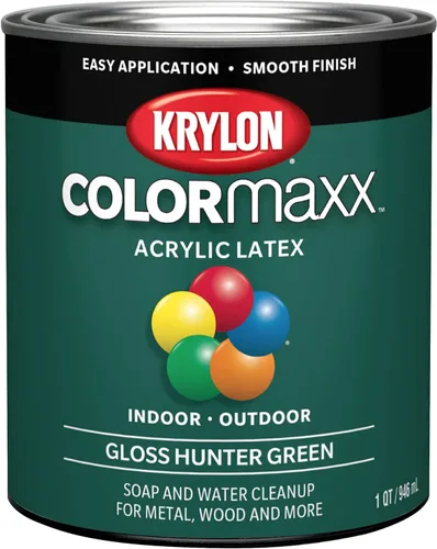 Miniatura 15 de Krylon K05647007 COLORmaxx - Pintura acrílica de látex para uso en interiores y exteriores, 1 cuarto de galón (paquete de 1), negro, 31 onzas