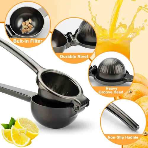 Miniatura 3 de Exprimidor de limón Exprimidor de limón de acero inoxidable Juicer manual resistente