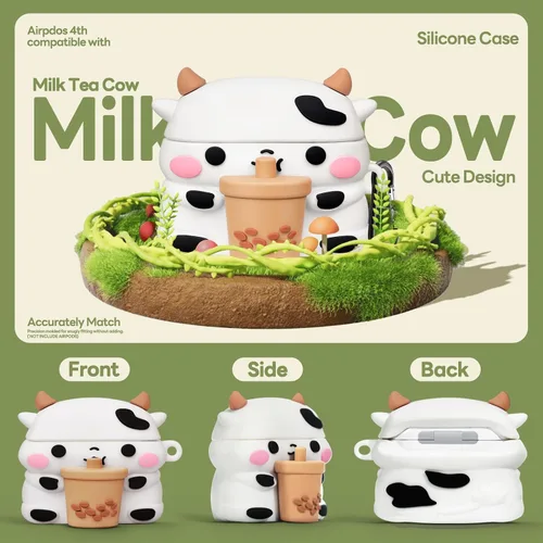 Miniatura 4 de Funda Linda para AirPods Pro 3 Funda(2025) con Kit Limpiador, Graciosa Funda de Dibujos Animados 3D para Airpods Pro de 3ª Generación, Funda