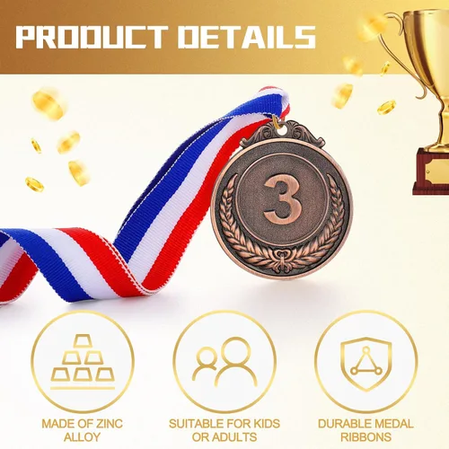Miniatura 3 de Sasylvia 120 medallas de oro y plata de bronce, medallas ganadoras de premios, medallas para adultos y niños, medallas para béisbol, softbol