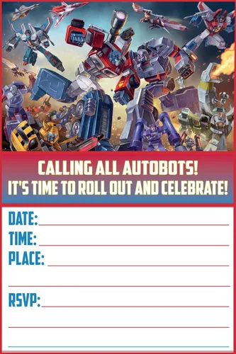 Miniatura 8 de 20 invitaciones y sobres dinámicos de cumpleaños de Robot Hero Adventure - Invitaciones de fiesta de feliz cumpleaños para niños, 6 x 4 pulgadas