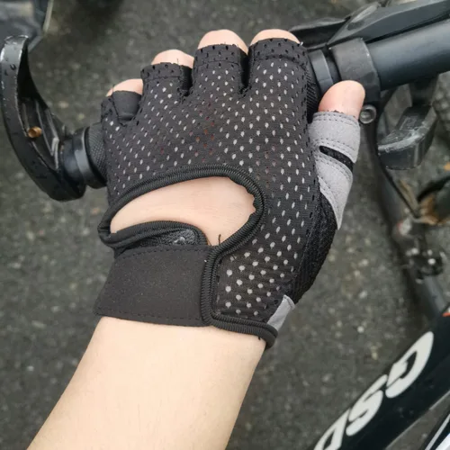 Miniatura 5 de Guantes de entrenamiento para hombres y mujeres, sin dedos, transpirables y protección completa de la palma de la mano, guantes de ejercicio
