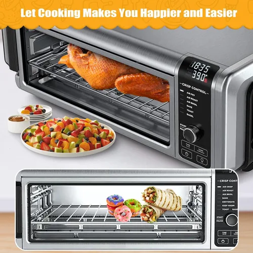 Miniatura 7 de Rejilla para freidora de aire Ninja Foodi 8 en 1 SP100 SP101 Digital Air Freidora Horno de encimera, 13.4 x 13.4 pulgadas, accesorios para freidora