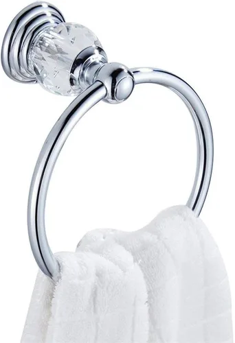 Miniatura 3 de WINCASE Juego de accesorios de baño de cristal de 24 pulgadas, juego de toallero cromado, 4 piezas plateadas, accesorios montados en la pared