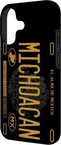 Miniatura 2 de Michoacano Michoacan Mexican State License Plate Phone Case for iPhone 17