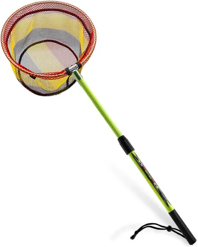 Miniatura 9 de SAN LIKE Red de pesca para peces Red de aterrizaje plegable con mango de poste de goma telescópico antideslizante para niños y adultos en agua