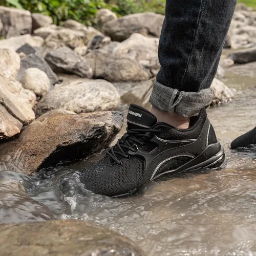 Miniatura 2 de LARNMERN Zapatos antideslizantes para servicio de alimentos para hombre, con amortiguación de aire, antideslizantes, para cocina, cocinero, trabajo